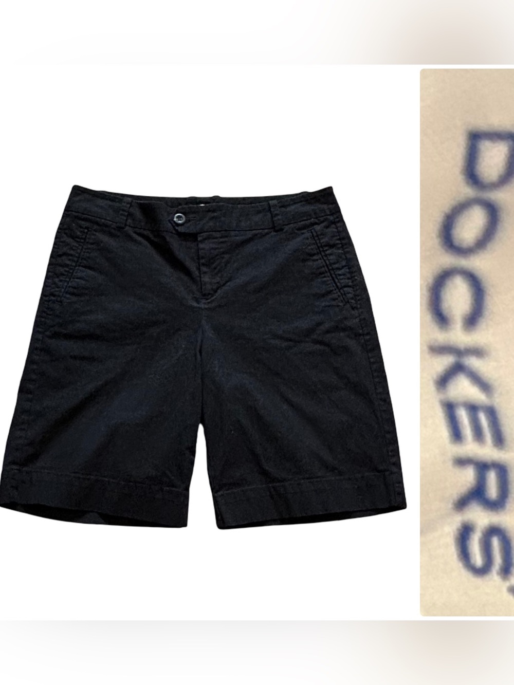 Dockers Black Women's Chino Bermuda Shorts